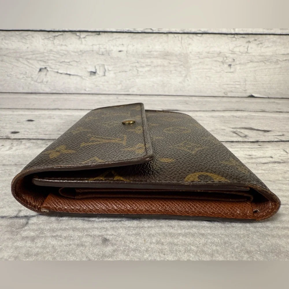 Louis Vuitton Porte Tresor Etui Papier Trifold Wallet Monogram Canvas Leather - Picture 6 of 16